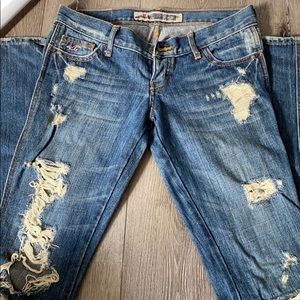 Distressed jeans